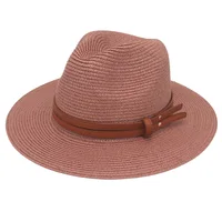 Summer Straw Sun Hat Panama Hats Grass Knitted Gift Hat Breathable Leisure Jazz Hat European American Style Straw Hat Beach Caps - Image 4