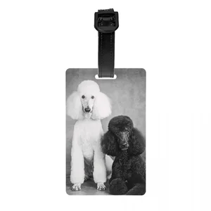 Poodle Dog Luggage Tags for Suitcases Funny Pudel Caniche Baggage Tags Privacy Cover ID Label