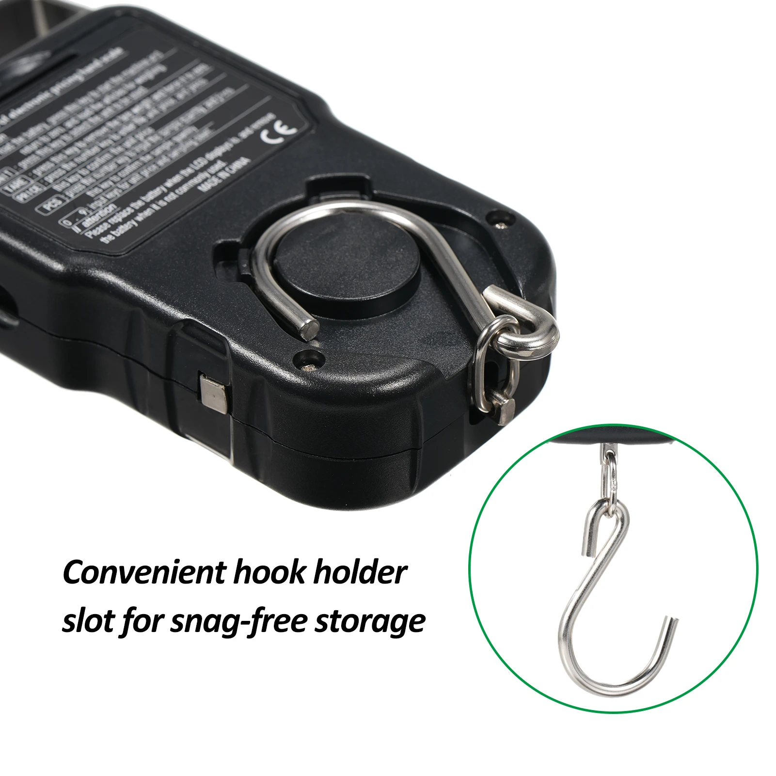 110lb/50kg Fish Scales Backlit LCD Portable Electronic Hook Digital Fishing Scale Hanging Scale with Measuring Tape Ruler - Image 3