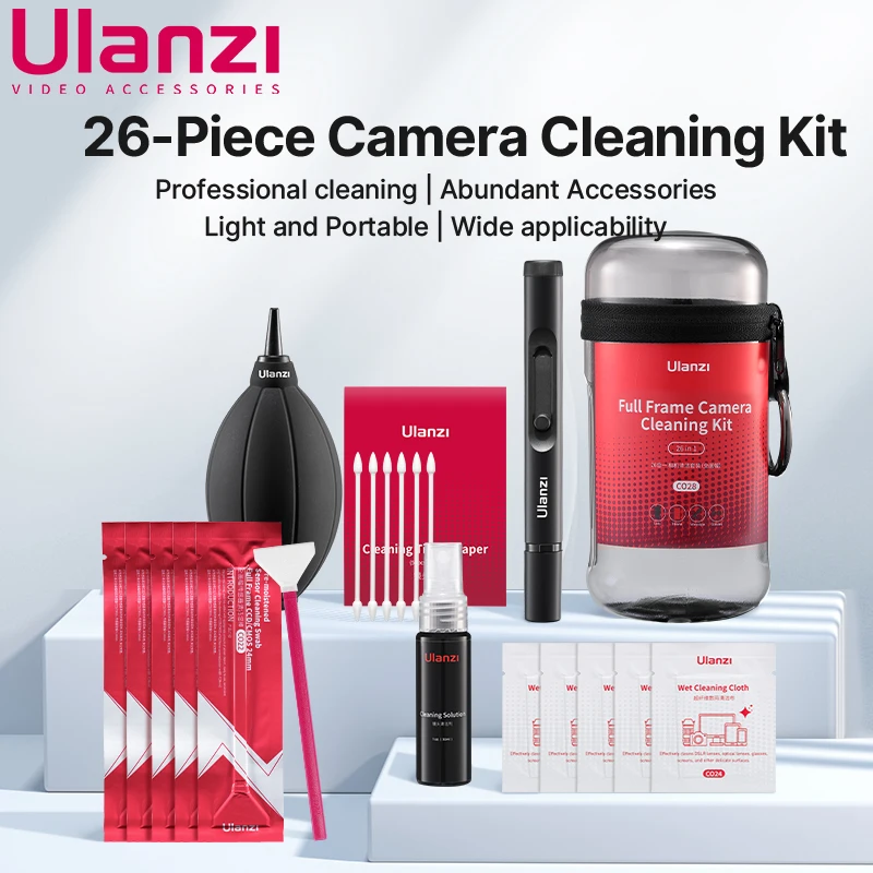 Ulanzi 26 in 1 Lens Cleaning Kit For DSLR SLR MILC Cameras Sony Canon