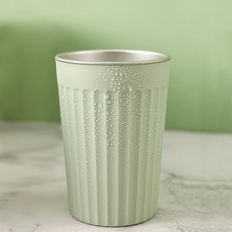 

Japanese Bathroom Tumblers Stainless Steel Mouthwash Cup Coffee Tea Water Mug Home Travel Simple Solid Color Drinkware