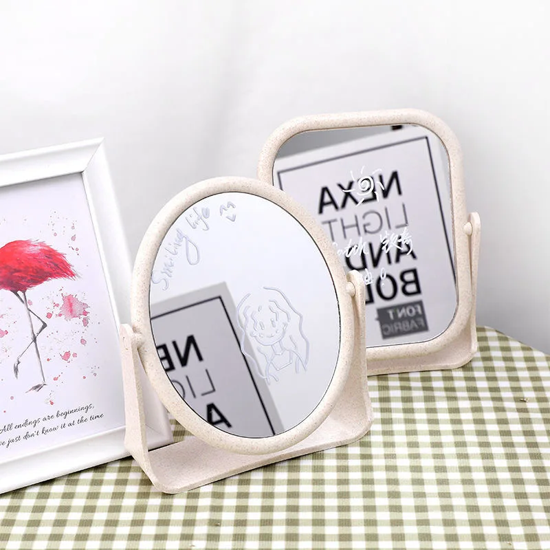 Instagram Mirror Desktop Makeup Mirror Double Sided Girl Heart Desktop Stand Up Makeup