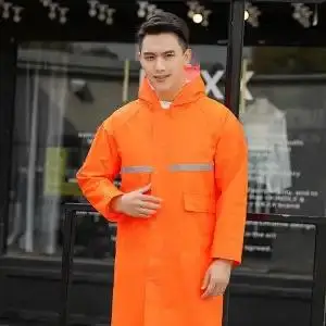 뉴옥스포드 천 소재 윈드브레이커 스타일 롱 버전 레인코트 두꺼운 전기차 성인용 전신 오토바이 레인 판초