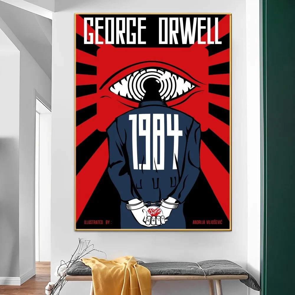 1984 George Orwell Movie Sticky Posters Retro Kraft Paper Sticker DIY Room  Bar Cafe Aesthetic Art Wall Painting - AliExpress, image size:1000x1000