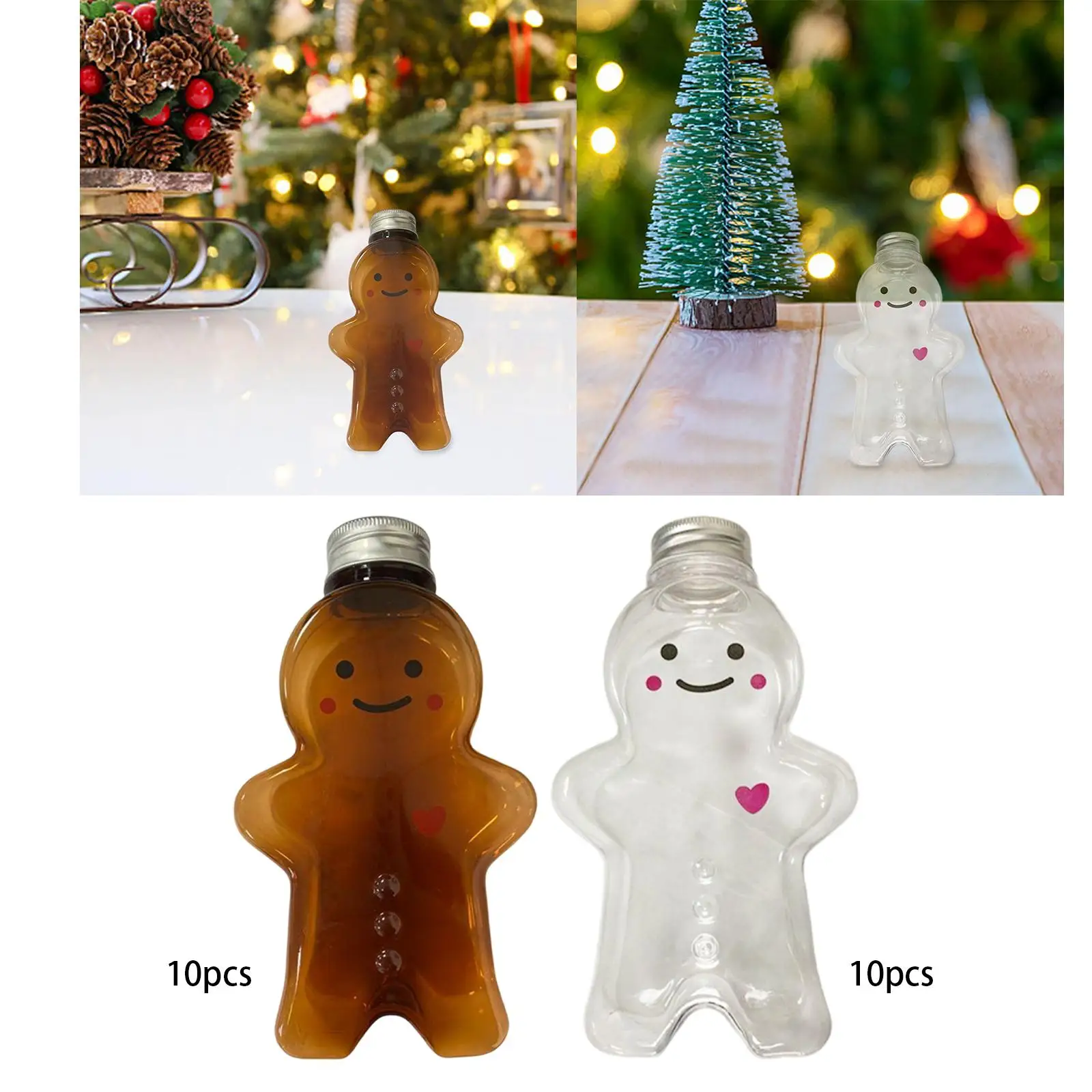 Gingerbread man shapes Bottles 500ml Drink Bottle Wide Application for Christmas