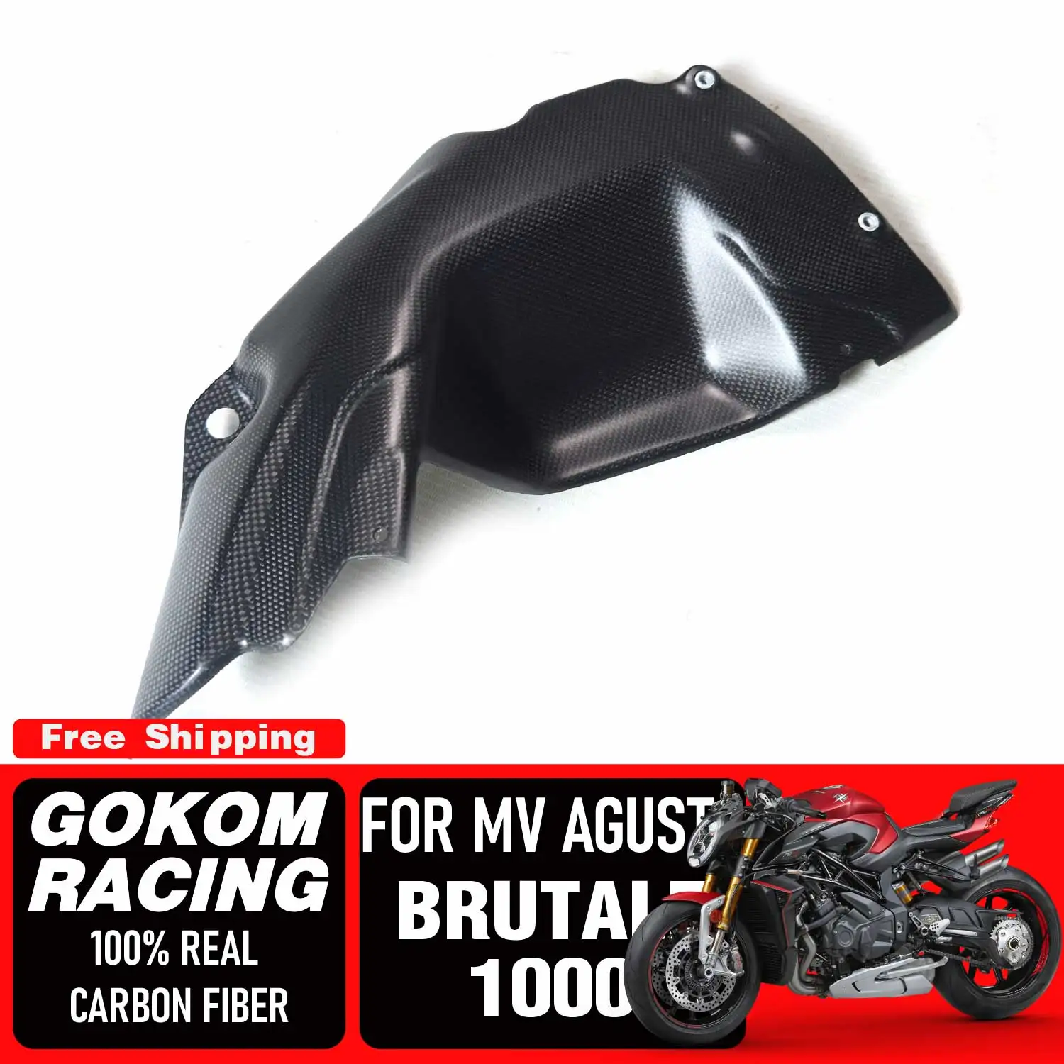

Gokom Racing For MV AGUSTA Brutale1000 Exhaust protection Cover COWLING FAIRING 100% REAL CARBON FIBER MOTORCYCLE ACCESSORIES