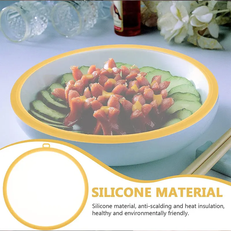 Description Picture 4 of itemS/L Reusable Food Covers Silicone Bowl Lids Cup Seal Covers Prevent Dust and Flies Universal Leakproof Bowl Stretchy Wrap Cover