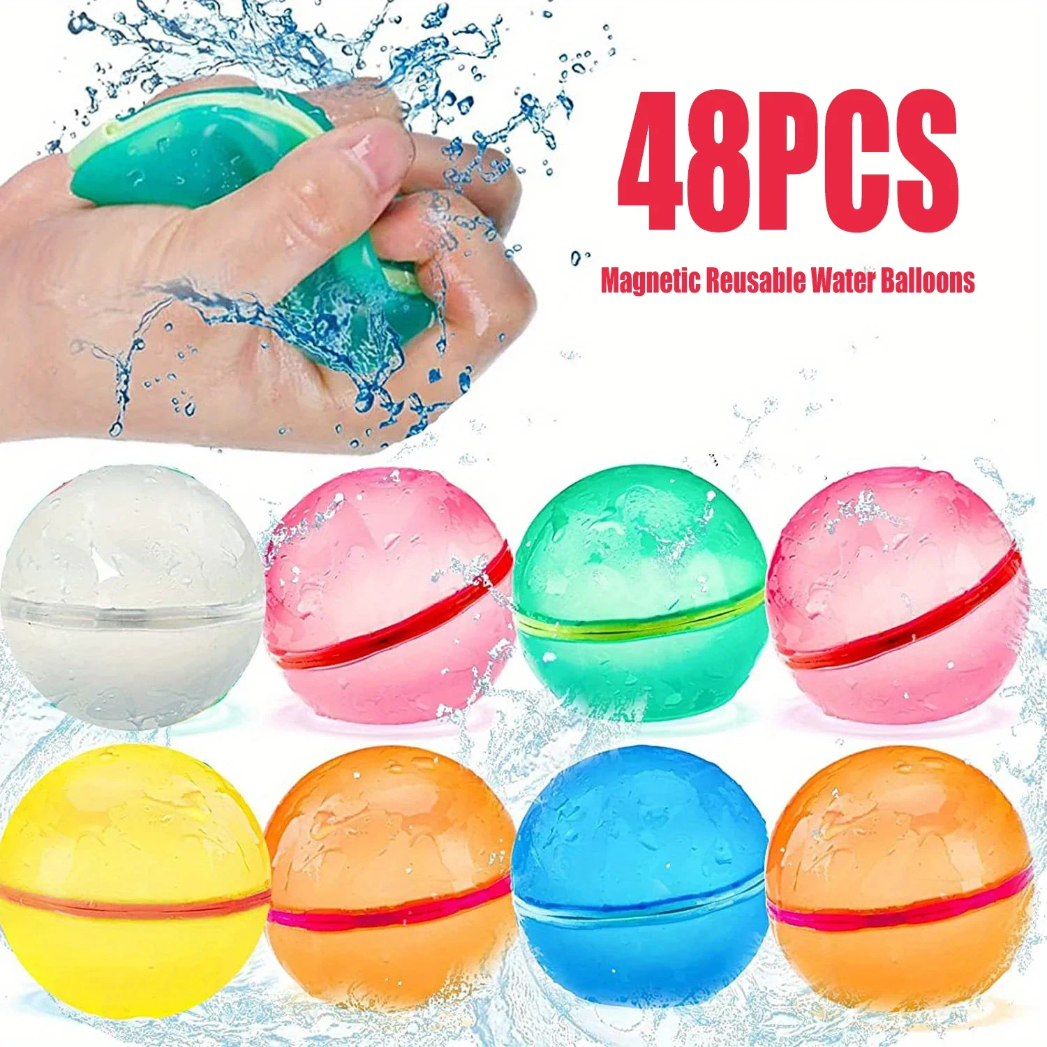 Reusable Water Balloons Swimming Pool Refillable Water Balloon Quick Fill Self Sealing Bomb Splash Balls for Kids