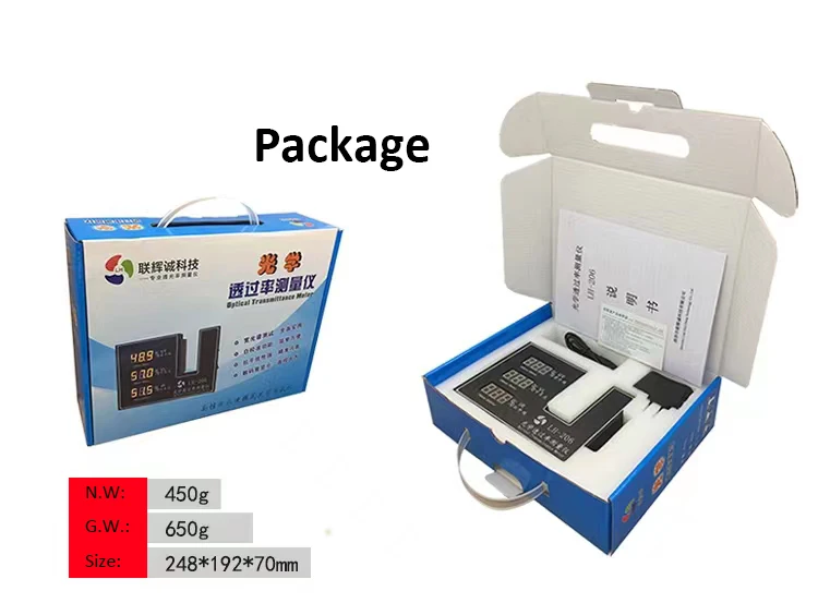 LH-206 3 in1 Solar Film Tester Optical Transmittance Meter Transmission Meter Light Transmittance Measuring Instrument