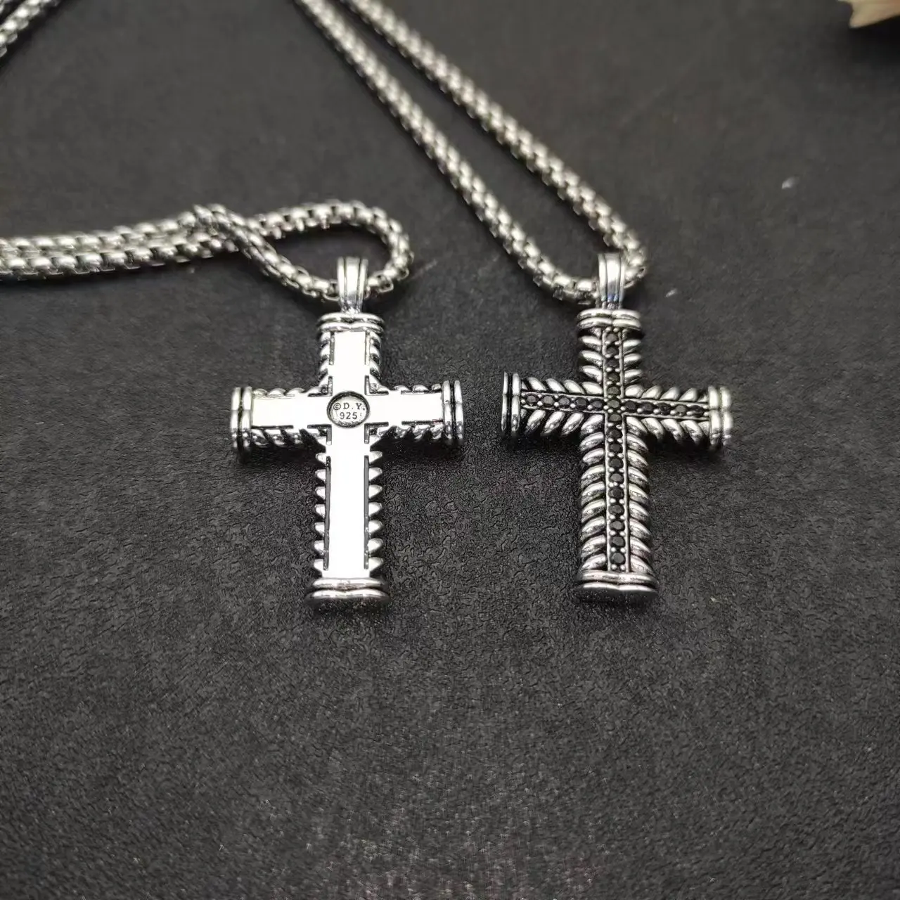 

Винтажное ожерелье с подвеской-крестом для мужчин и женщин, 2024