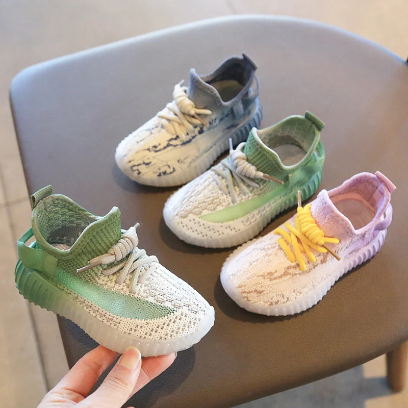 Sports Shoes Kids Sneakers Kids Shoes Kids Sports Shoes Size 21-38 Kids Casual Shoes Summer Boys Sneakers Breathable Knit Non-slip Shoes Lightweight Girls Casual Children's