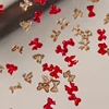 50pcs Mini Ribbon Resin Bow Nail Charms Cute Bowknot Butterfly 3D Rhinestone For DIY Korean Manicure Decoration 5