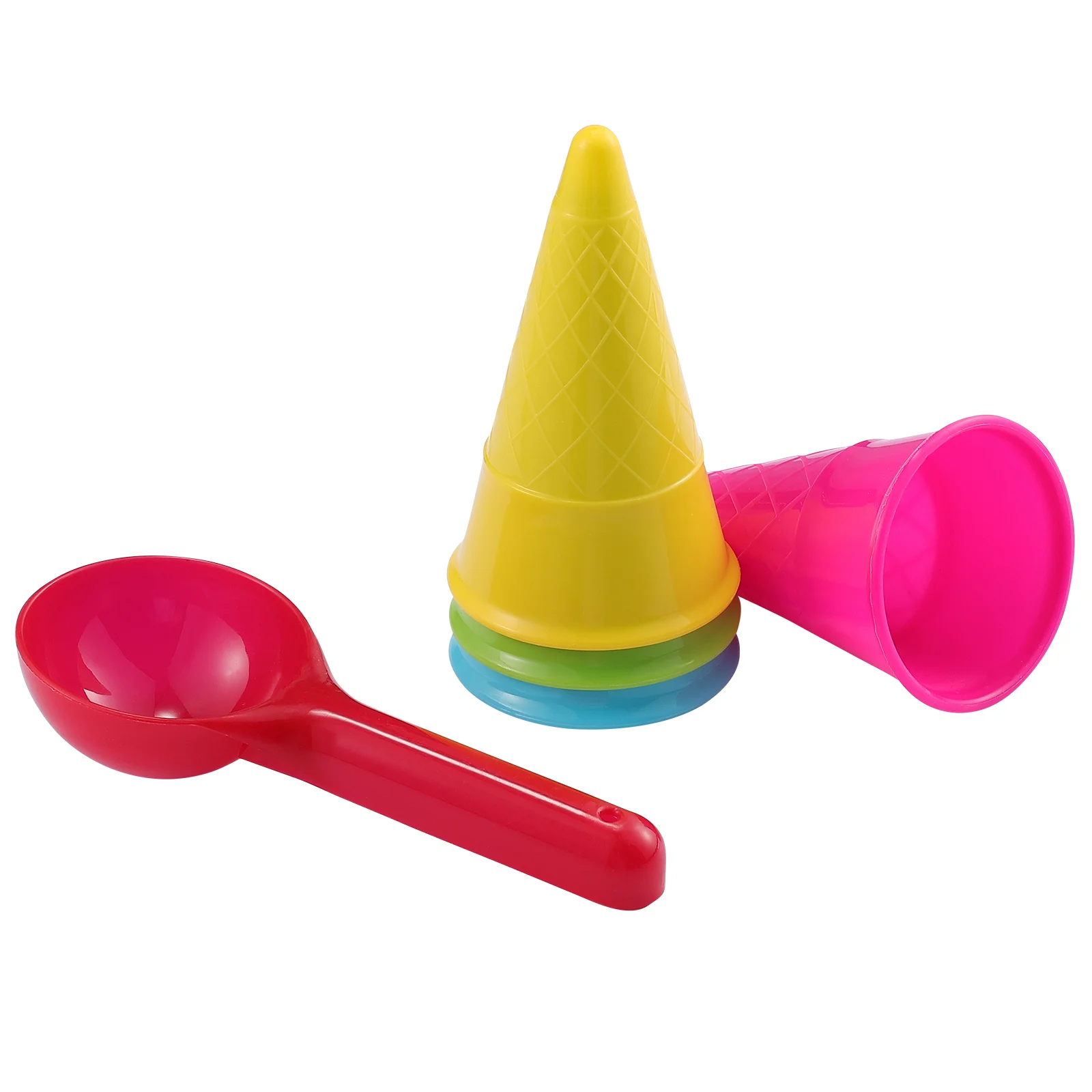 

Toyandona игровой дом пляжный мороженое конусное совок набор (случайный цвет 5 шт./упаковка) 2 упаковки для продажи детские игрушки игра с песком