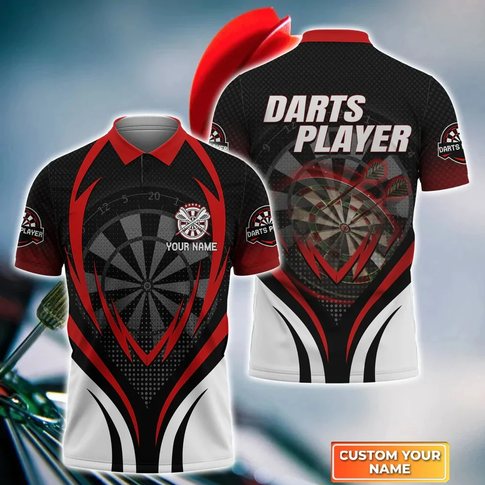 Darts Team Player Personalisierte 3D Ganzen Gedruckt Herren Polo Shirt Sommer Kurzarm shirt Straße Casual POLO shirt tops WK23 – Detail 23