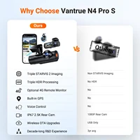 Vantrue N4 Pro S DashCam 4K+1080P+2.5K 3 Channel Waterproof Rear Camera Voice Control HDR IR Night Vision GPS Wi-Fi Parking Mode - Image 6