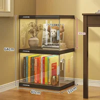 Nordic Living Room Display Cabinet Bookshelf Storage Organizer Modern Design Cabinet With With Lights Home Decor Furniture 4
