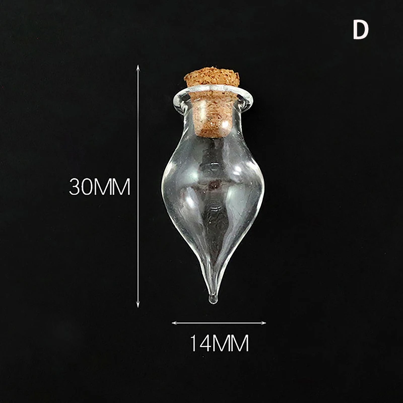 Description Picture 6 of item10PCS Mini Glass Bottle Miniature Bottle Mini Cork Glass Vials DIY Mini Wishing Drifting Bottle Wedding Party Decor Glass Jars