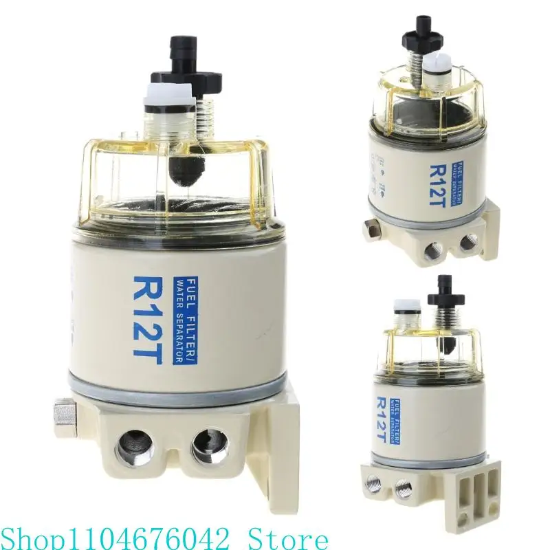 R12T Fuel/ Water Separator Filter Engine Marine SPIN-ON R12T Filter Replaces S3240 120AT NPT ZG1/4-19 Complete Assembly