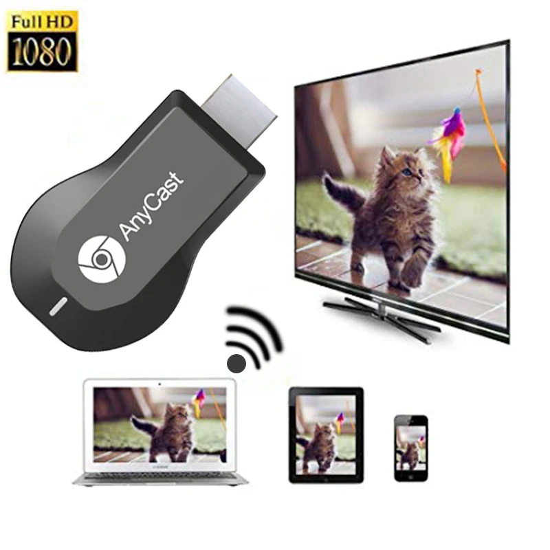 Vara de tv sem Fio Compatível com Hdmi Receptor Dongle Display Wifi Airplay Dlna Miracast Anycast Ios m2 Plus 4k 1080p