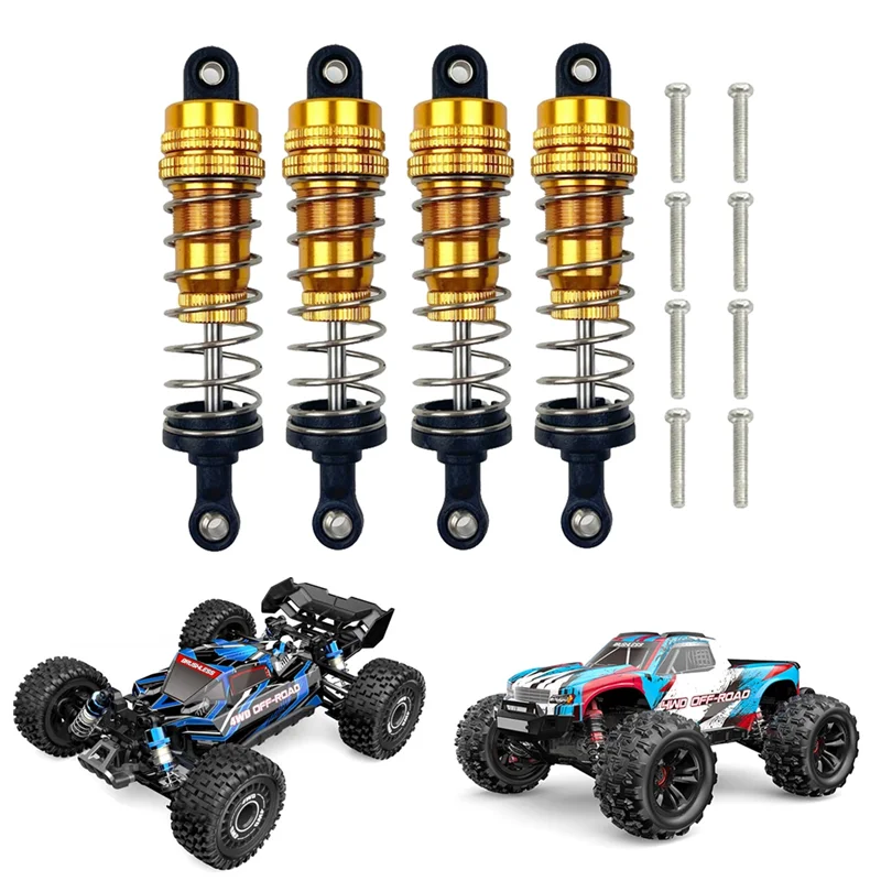HFES 4Pcs 금속 충격 흡수 장치 MJX H16 16207 16208 16209 16210 1/16 RC 자동차 업그레이드 부품 3