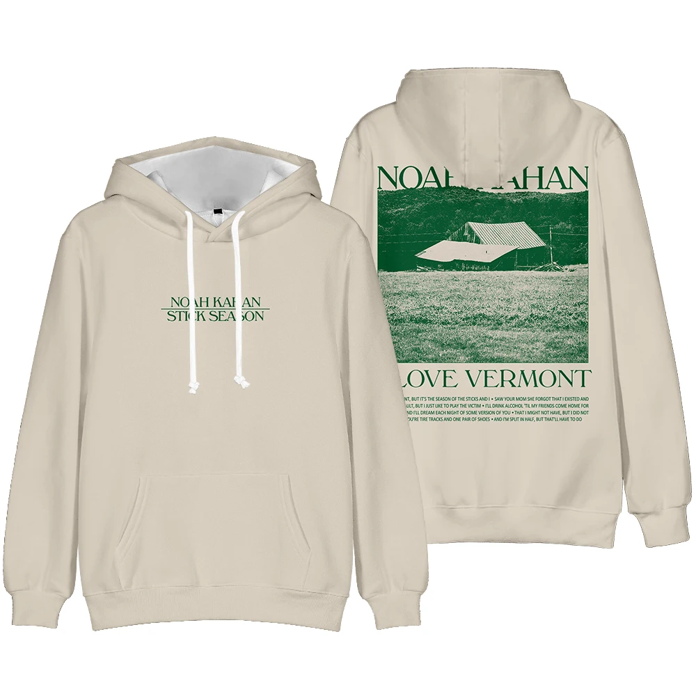 

Noah Kahan Hoodies Stick Season Album I Love Vermont Merch Print Women Man Fashion Funny Casual Sweatshirts