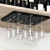 Wine Rack Glass Holder home Kitchen Under Cabinet storage rack Free punching Stemware Glass Cup Upside Down holders for glasses 1