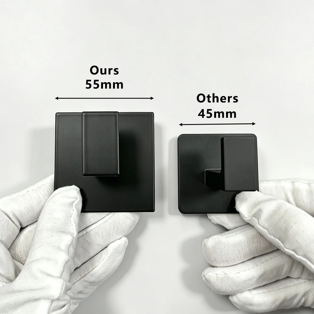 Versatile Strong Adhesive Wall Hooks - Black - Set of 1-4