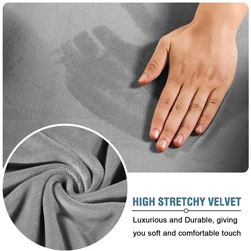 High Quality Velvet Stretch Sofa Cushion Cover for Living Room Couch Slipcover Furniture Protector Case Elastic Sofa Seat Covers 4