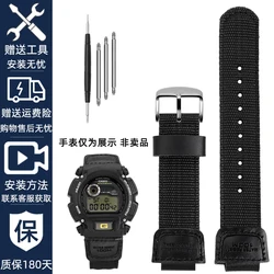 Enhanced Nylon Canvas Watchband for Outdoor Use - Durable Woven Design with Multiple Width Options (Black - silver)