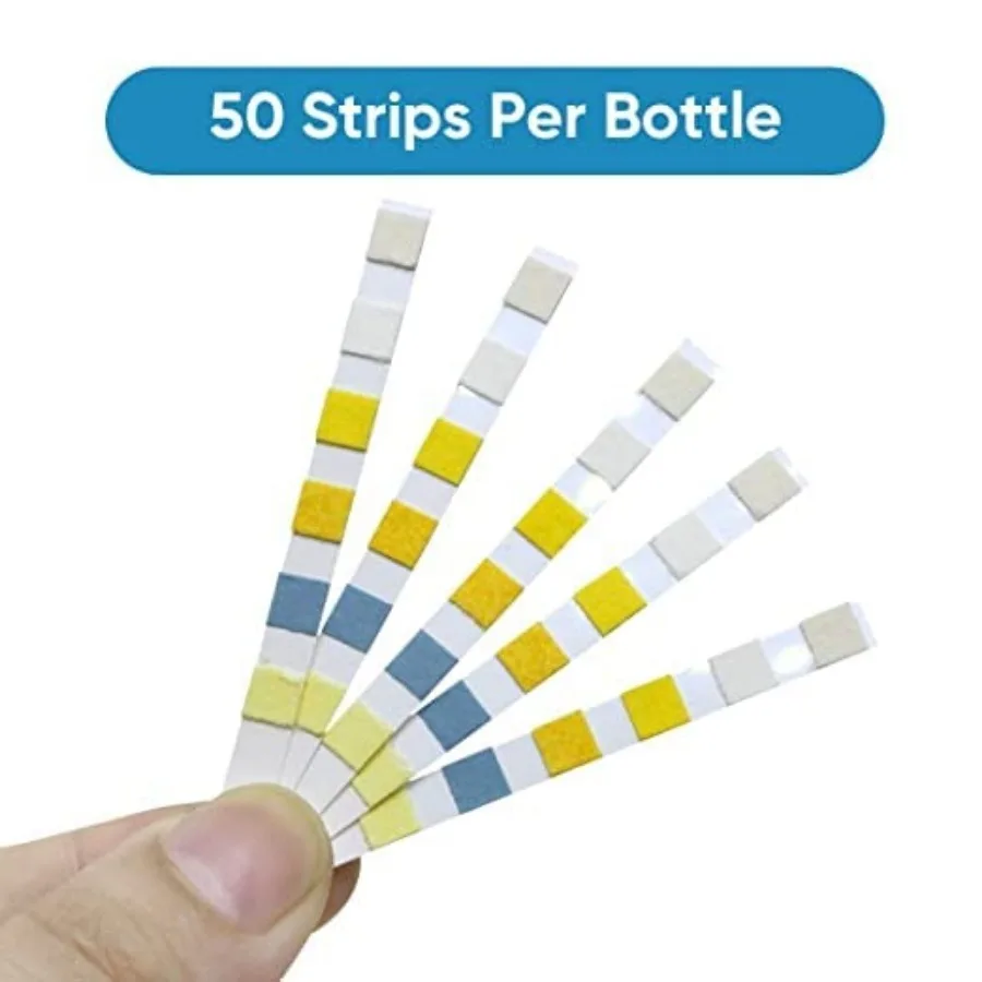 50pcs 6-IN-1 Aquarium Test Strips Fish Tank Test Kit Freshwater Saltwater Aquarium Water to Detect PH NO3 NO2 GH KH CI TCL