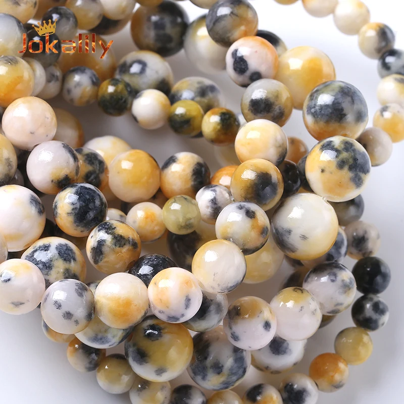 

Natural Stone Beads Bee Yellow Persian Jades Round Loose Beads For Jewelry Making Diy Bracelets Accessories 6 8 10 12mm 15" inch