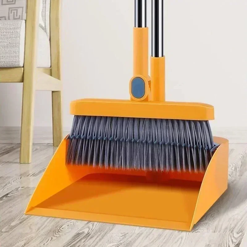 Broom set Household broom broom Dustpan set Brush head sweeping Individual sweep broom Foldable garbage shovel broom 5