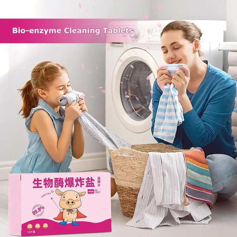 

Washing Tablets Laundry Powerful Enzymes Tablets Yellowing Leaving Fragrance Filter Explosive Salt Clothing Cleaning Tablets