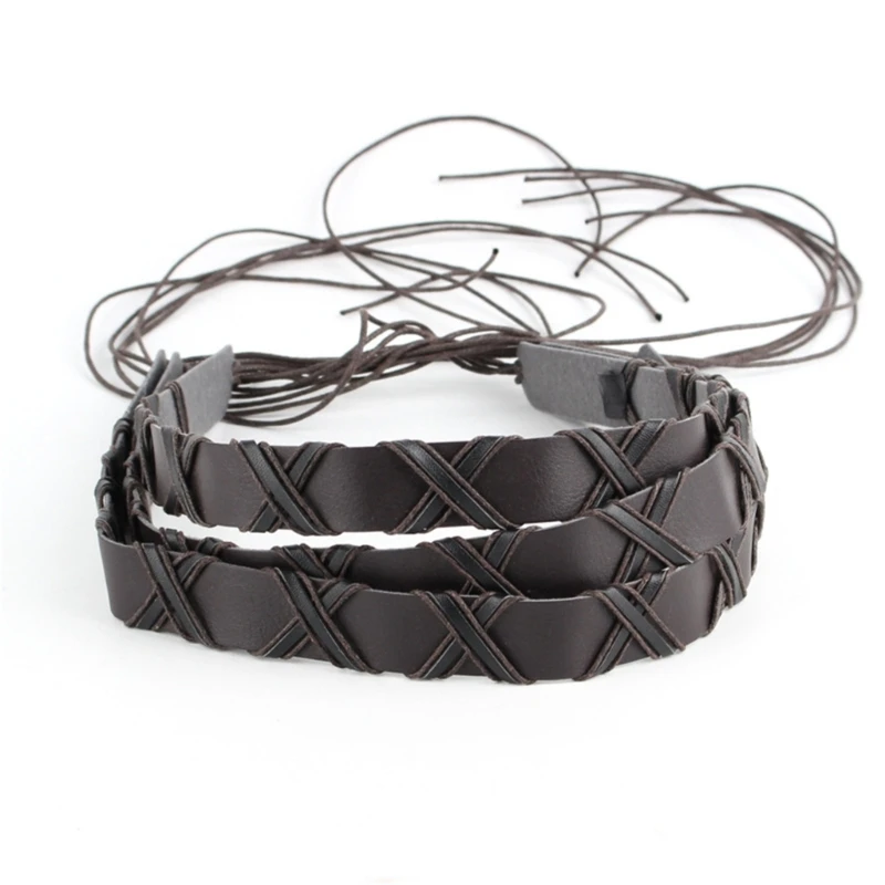 

Hat Belt Decorative Hat Band PU Leather Multiple Functional Outdoor Straw Weaving Hat Decorative Accessory