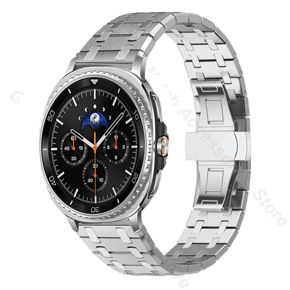 Stainless Steel Luxury Metal Watch Band - Men's Premium Strap Bracelet