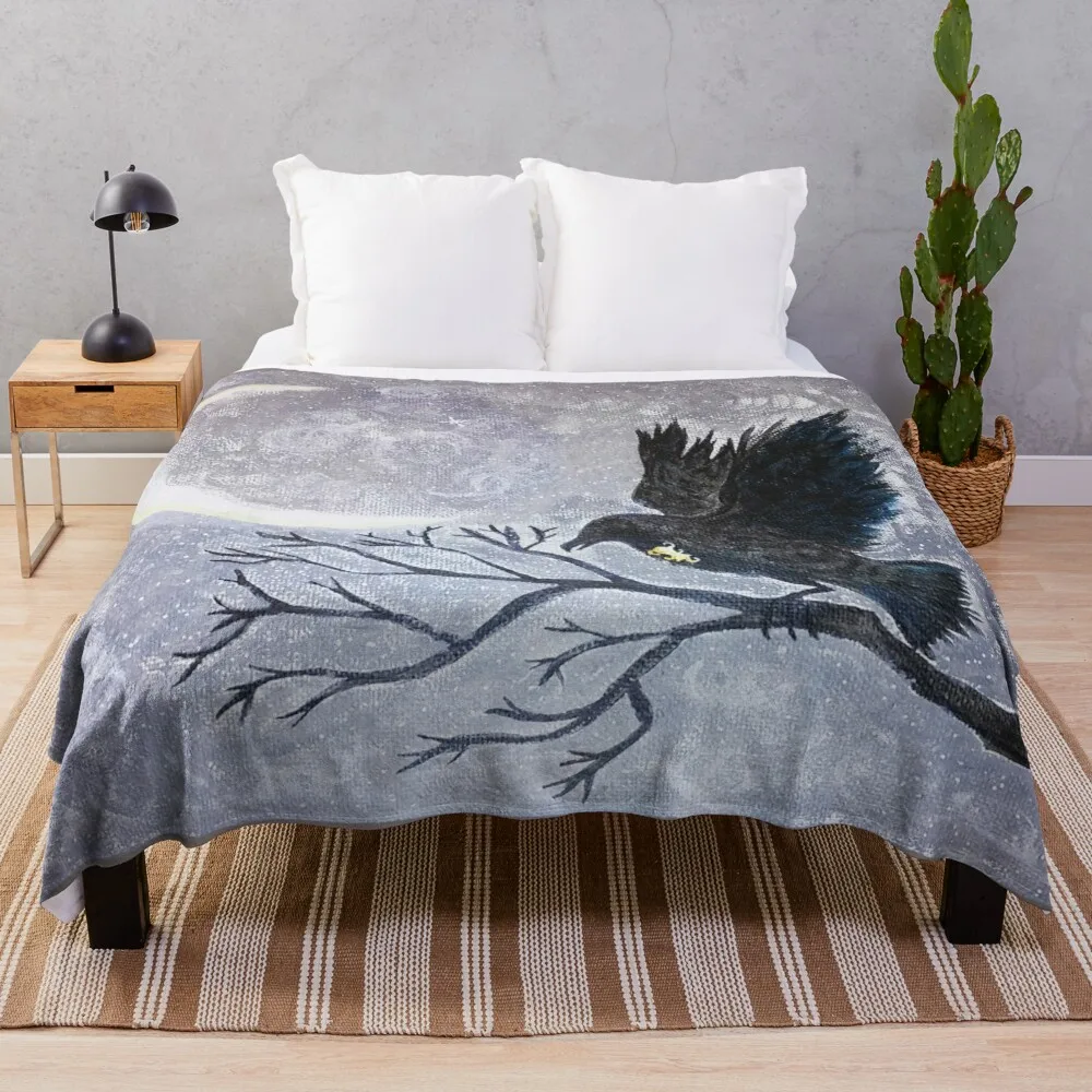 Raven Keyhole Throw Coperta Morbida Plaid Baby Coperta Personalizzata