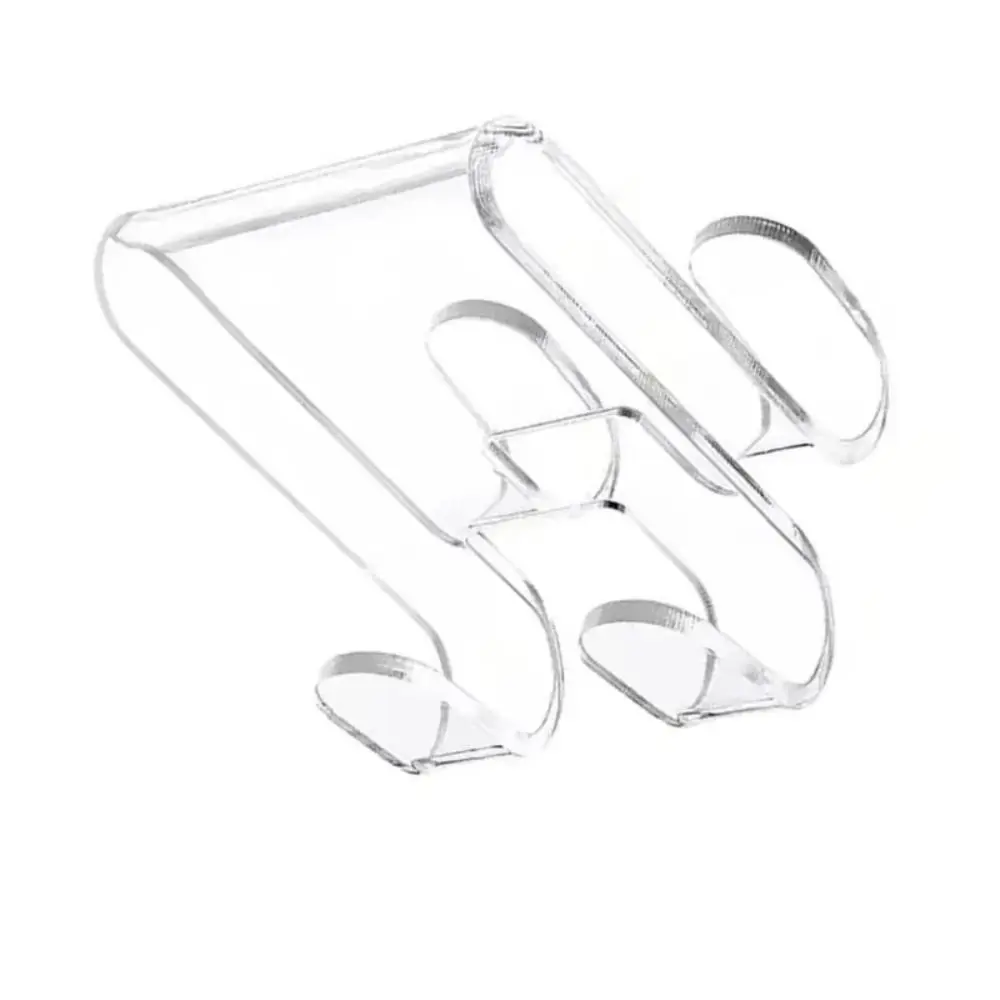 Punch-Free Shower Door Hook Transparent Wall Mounted Acrylic Shower Hanger Strong Load-Bearing Clothing Hangings Rack