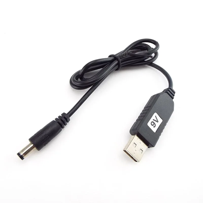 Universal USB to DC Power Boost Adapter Cable with Step-Up Voltage Converter 5.5mm/3.5mm Plug
