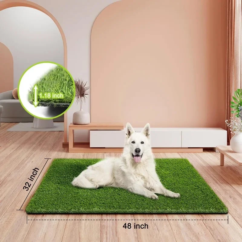 Dog Grass Large Patch Potty Artificial Dog Grass Bathroom Turf for Pet Training Washable Perfect Outdoor Portable Potty Pet Loo Dog Training Pad