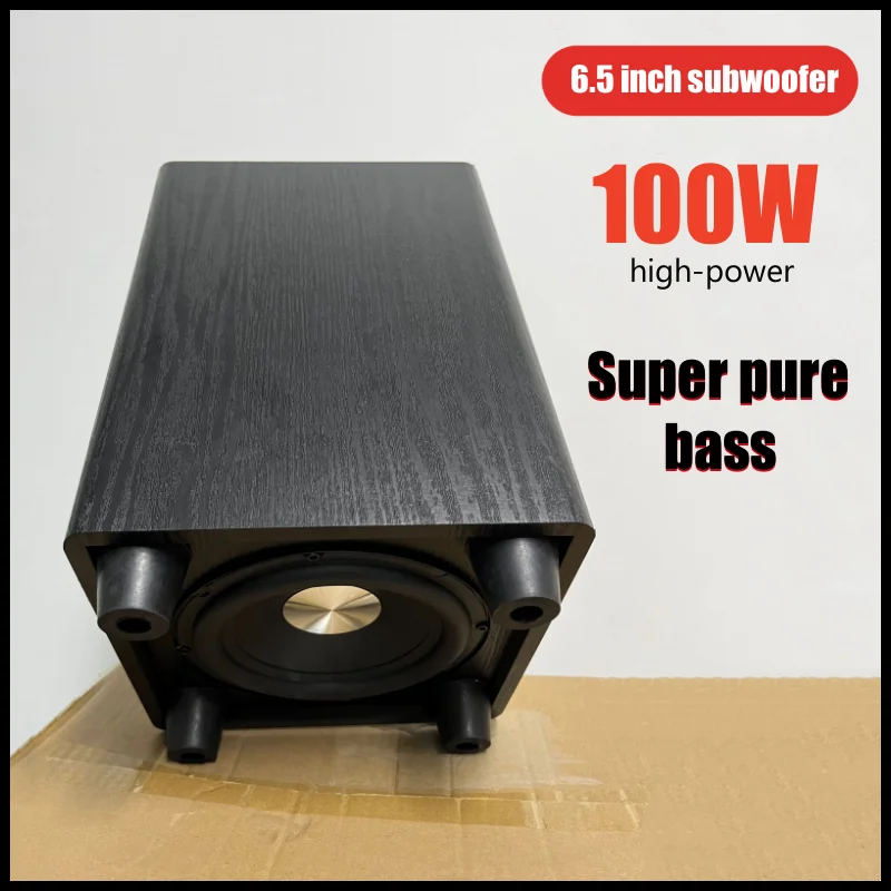 Desktop Independent Bass Passive Subwoofer Home Theater Sound System 6.5-inch Speakers 100W High Power with Home Power Amplifier