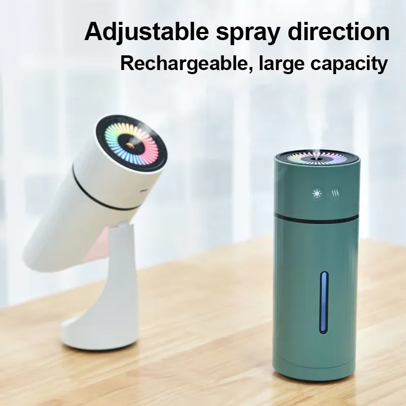 300ML 무선 가습기 USB 아로마테라피 디퓨저 USB 충전식 배터리 초음파 쿨 미스트 메이커 조용한 포거 0개 판매됨