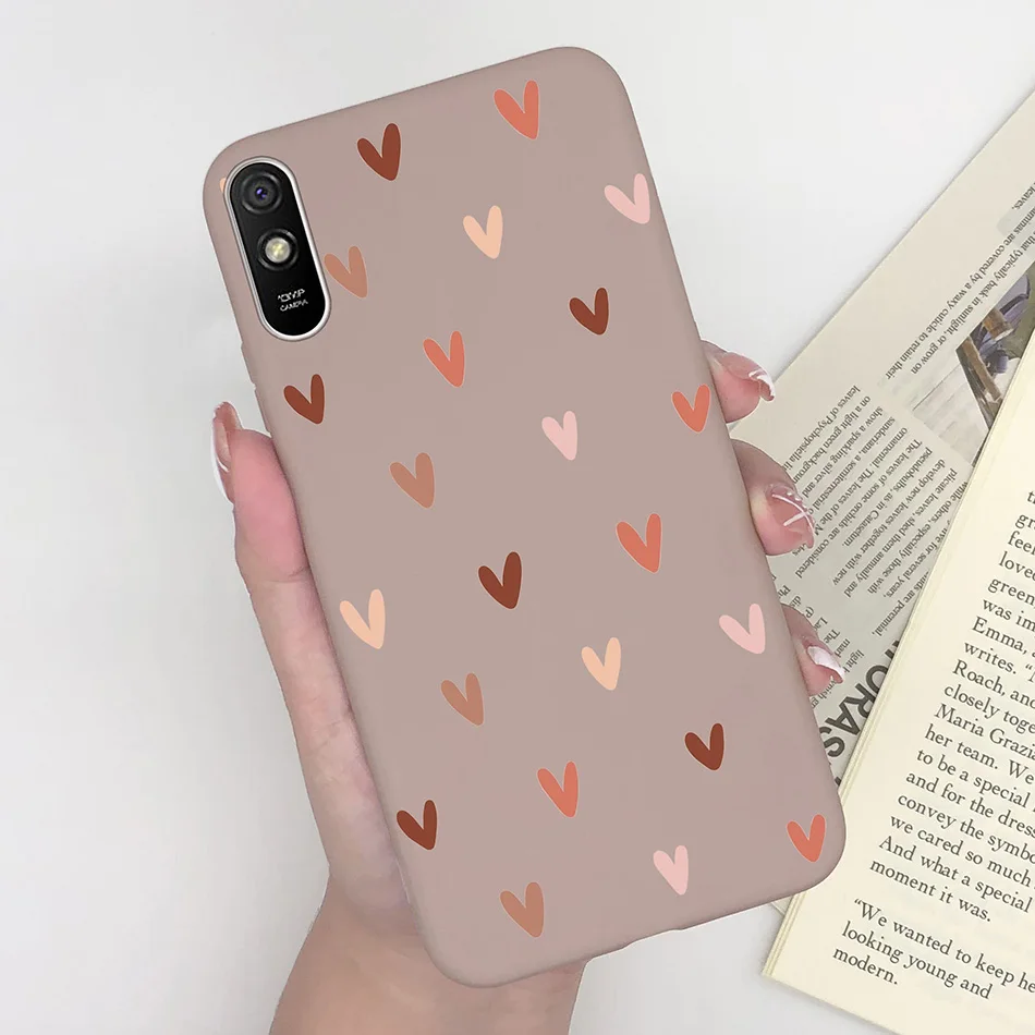 Fashionable Butterfly Heart Pattern Silicon Phone Cover for Xiaomi Redmi 9 Series