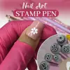 New Nail Art Stamp Pen Set Floral Butterfly Pattern Nail Graffiti Pen Flower Painting Drawing Nail Brush Stamp Pen Manicure Tool 4