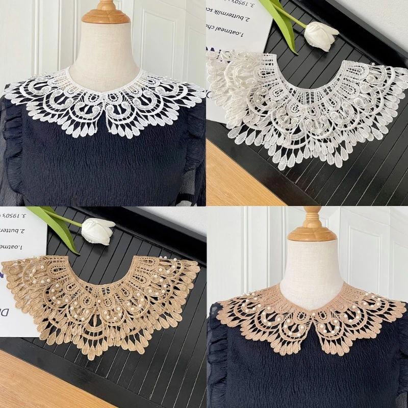 

Sweet Girls Hollow Pattern Decorative Collar Lace Dress Clothes Sewing Collar