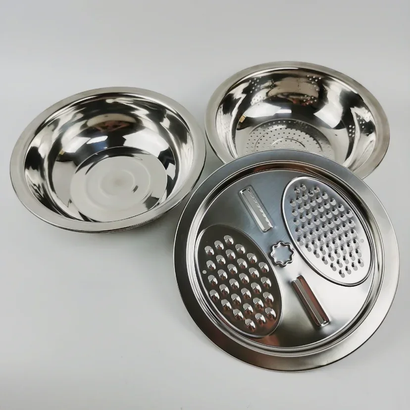 Ultifunctional Stainless Steel Basin | Colanders Basin 3 In 1 Set