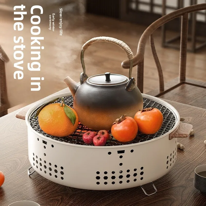 Barbecue grill, household barbecue grill, indoor smokeless barbecue grill, outdoor charcoal grill, barbecue stove, tea brewing