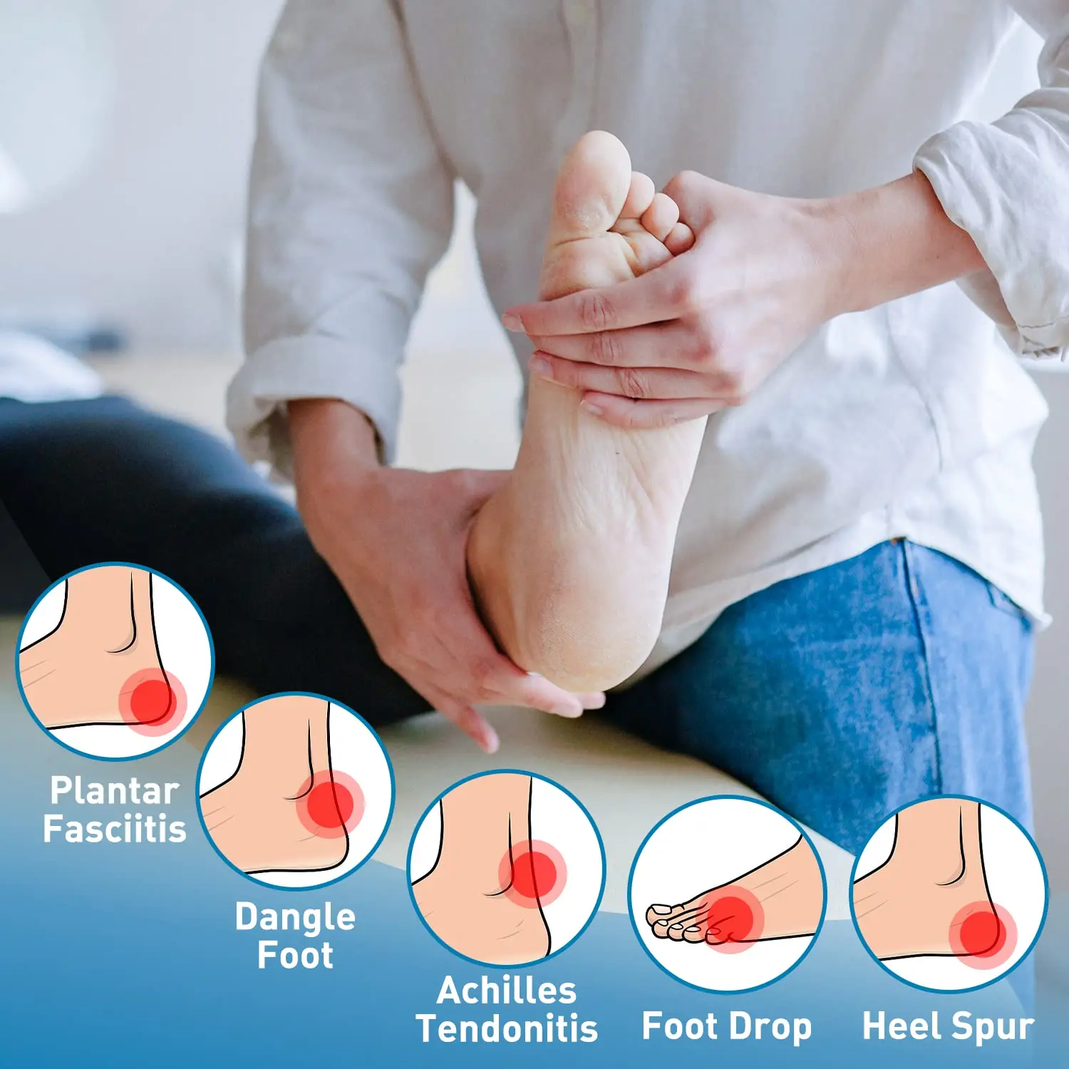 Plantar Fascia Brace BraceAbility Plantar Fasciitis Night Splint Sock Soft Plantar Fascia Brace for Sleeping Achilles Tendonitis Foot Drop Heel Pain