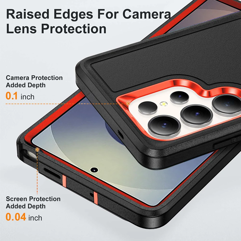 Heavy Duty Drop Shockproof Phone Case with Holder - Durable Protection Cover