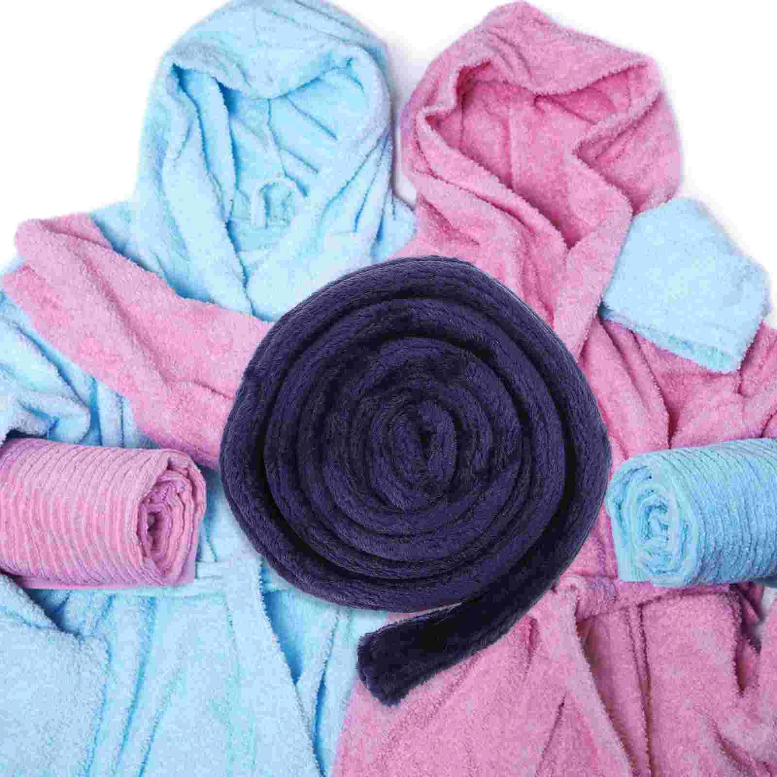 Flannel Material Hotel Bathrobe Belt Replacement Mens Robes Thin Section Sleepwear