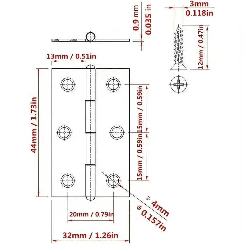 Stainless Steel Hinges Door Hinges 4/8pcs/set Stainless Steel Folding Hinge 2 Inch Door And Window Hinge Is Assigned Screws Home Furniture Hardware Door